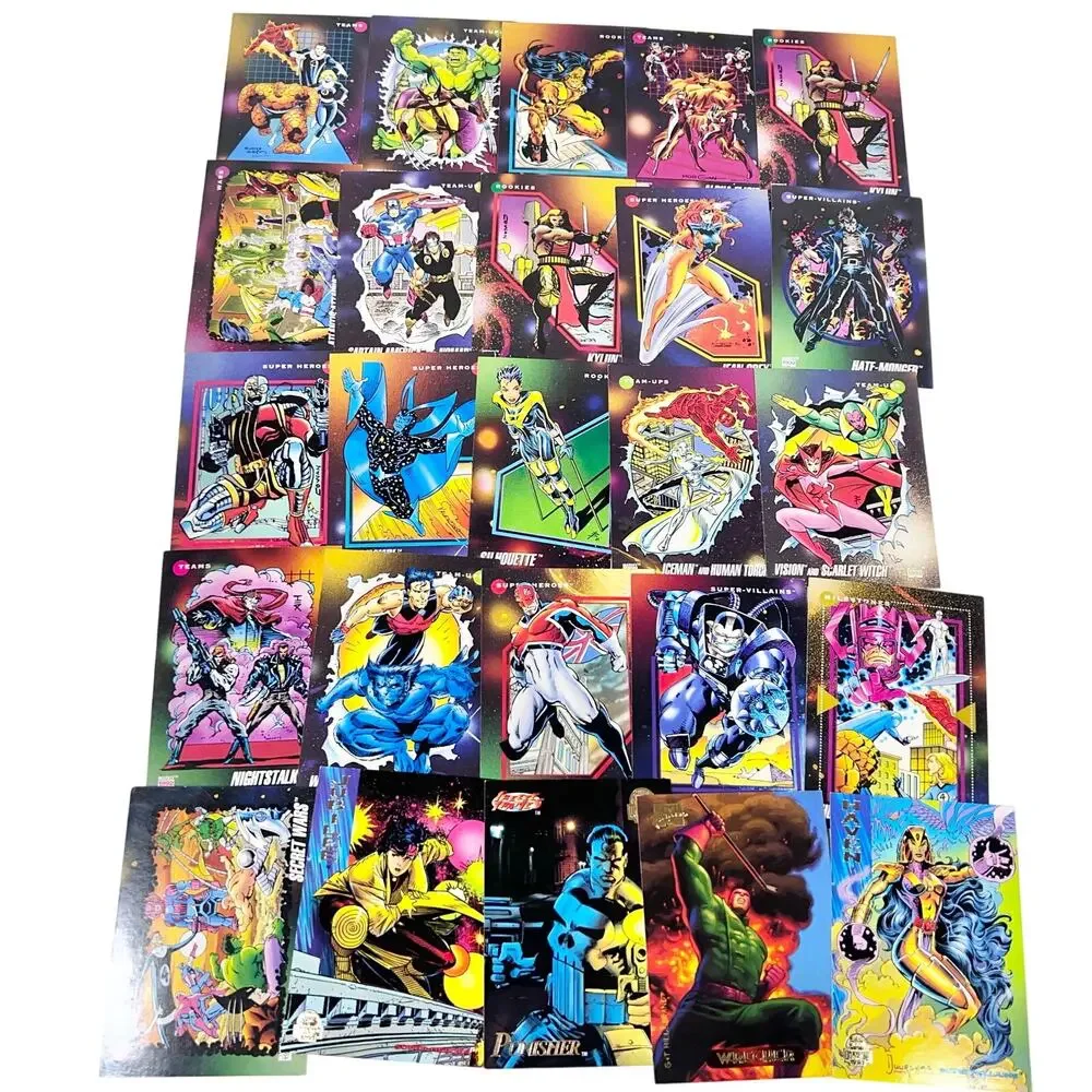 Vintage DC Comics Marvel Upper Deck Valiant Card Lot of 130+ Trading Cards